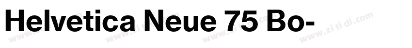 Helvetica Neue 75 Bo字体转换